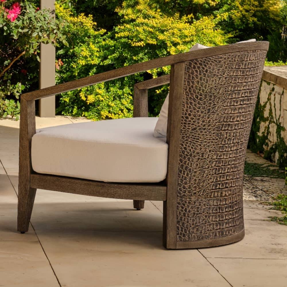 Arteriors - FRS29 - Outdoor Lounge Chair - Sobek - Pearl/Kona