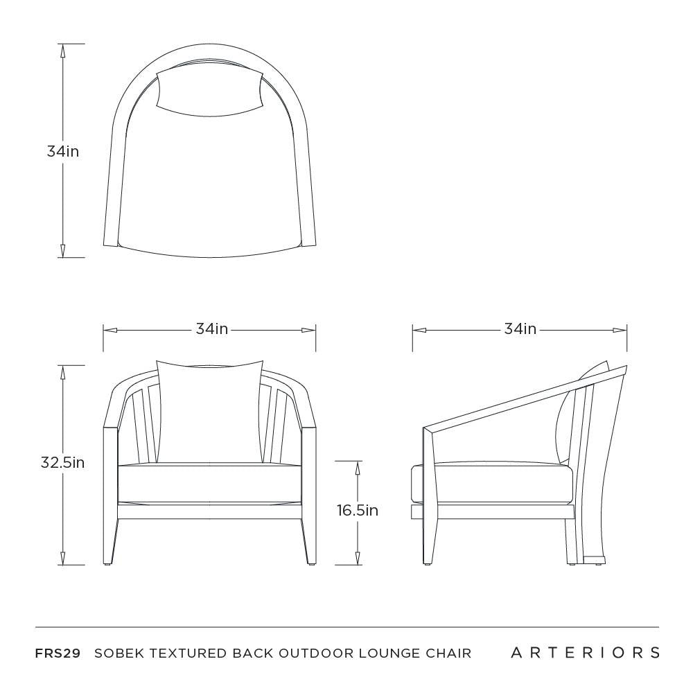 Arteriors - FRS29 - Outdoor Lounge Chair - Sobek - Pearl/Kona