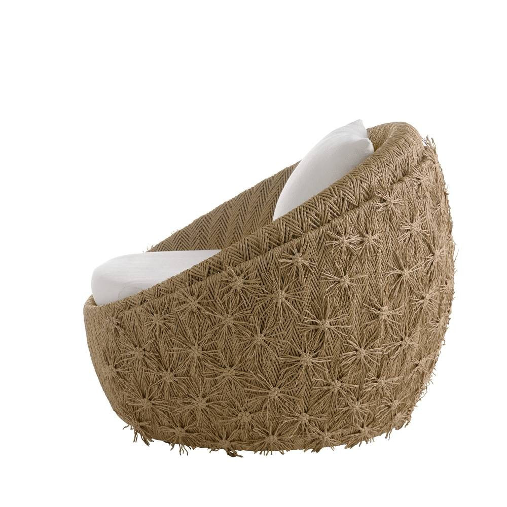 Arteriors - FRS30 - Outdoor Swivel Lounge Chair - Florian - Pearl/Tan
