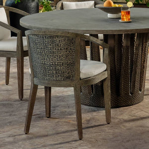 Arteriors - FRS31 - Outdoor Dining Chair - Sobek - Pearl/Kona