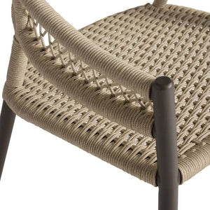 Arteriors - FRS33 - Outdoor Dining Chair - Aurelie - Buff/Blackened Bronze