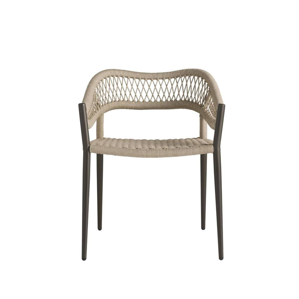 Arteriors - FRS33 - Outdoor Dining Chair - Aurelie - Buff/Blackened Bronze