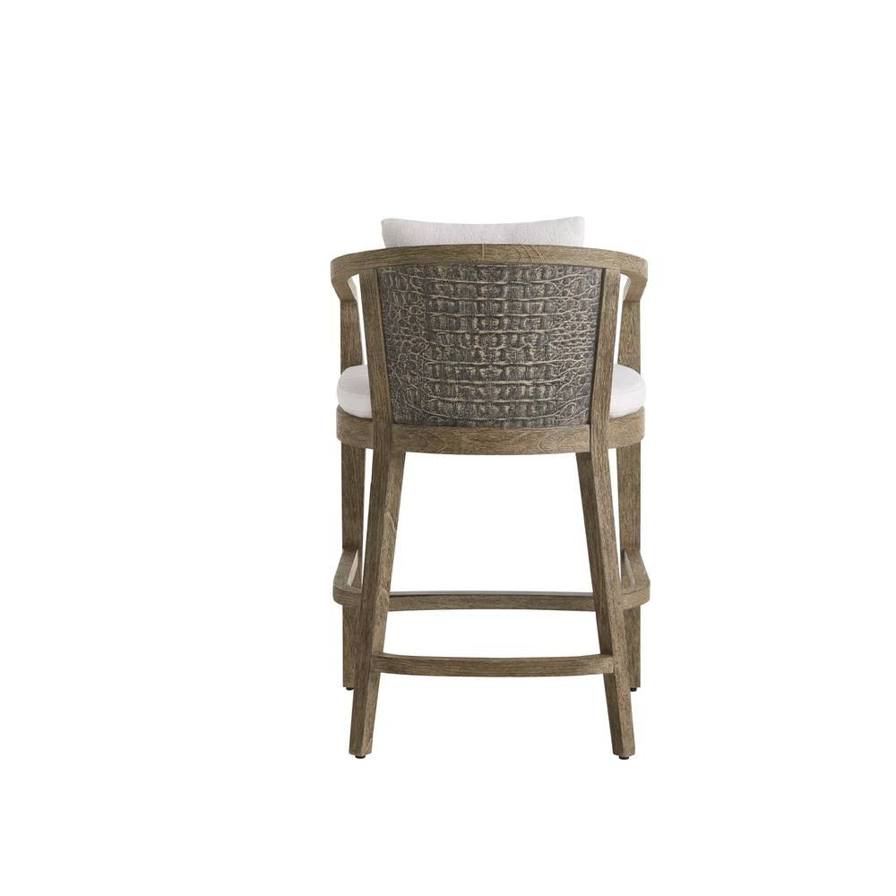 Arteriors - FSS16 - Outdoor Counter Stool - Sobek - Pearl/Kona