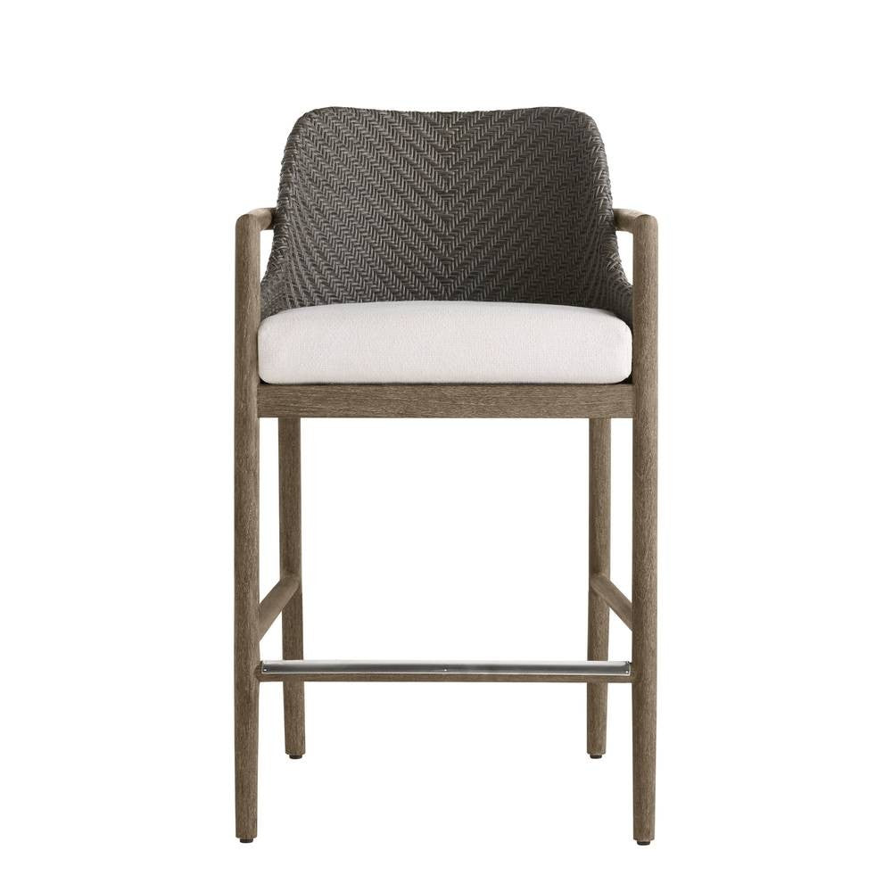 Arteriors - FSS17 - Outdoor Bar Stool - Chilton - Pearl/Dark Gray Wash