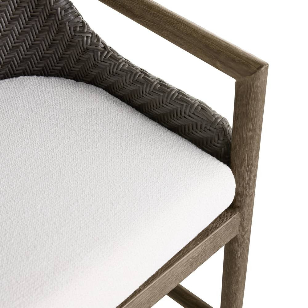Arteriors - FSS17 - Outdoor Bar Stool - Chilton - Pearl/Dark Gray Wash