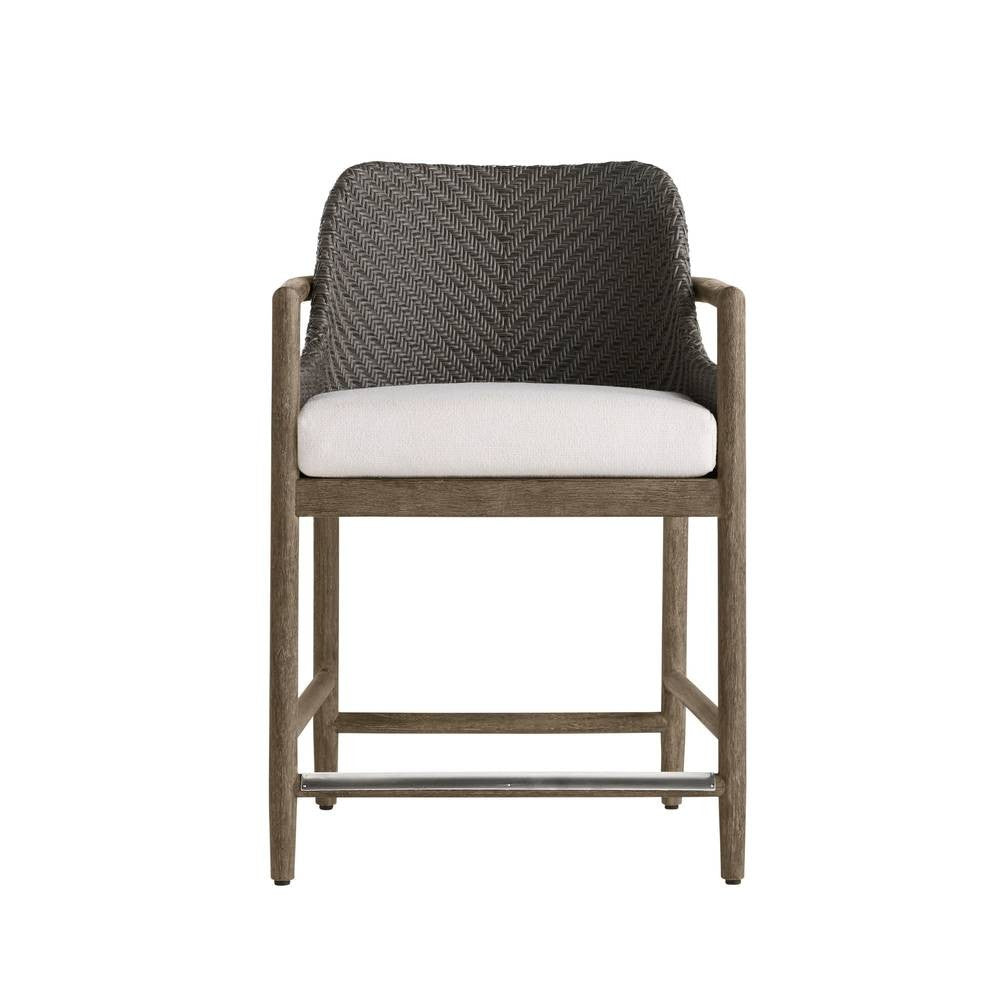 Arteriors - FSS18 - Outdoor Counter Stool - Chilton - Pearl/Dark Gray Wash