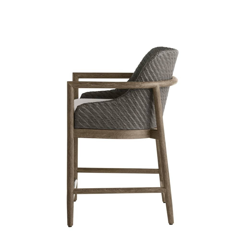 Arteriors - FSS18 - Outdoor Counter Stool - Chilton - Pearl/Dark Gray Wash