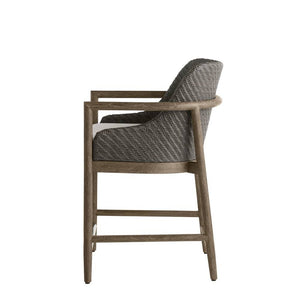 Arteriors - FSS18 - Outdoor Counter Stool - Chilton - Pearl/Dark Gray Wash