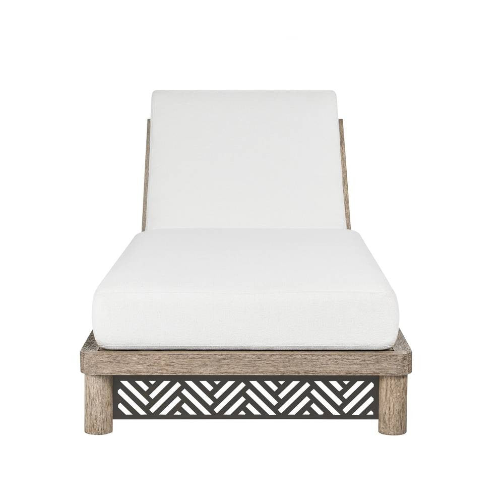 Arteriors - FTS04 - Outdoor Chaise - Emoto - Pearl/Aged Bronze