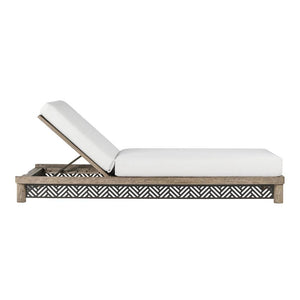 Arteriors - FTS04 - Outdoor Chaise - Emoto - Pearl/Aged Bronze