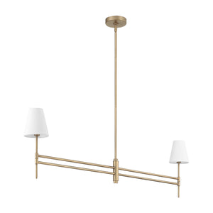 Hunter - 13252 - Two Light Chandelier - Camelia Stem - Matte Black