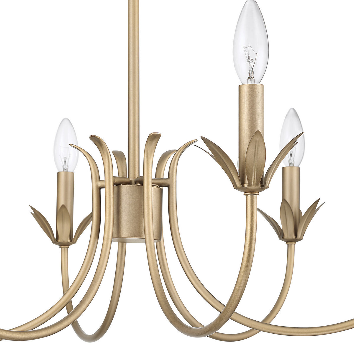Hunter - 13261 - Six Light Chandelier - Junie Bud - Luxe Gold