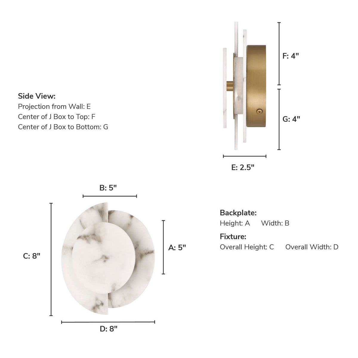 Hunter - 13263 - LED Wall Sconce - Opaline Crest - Cast Alabaster