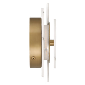 Hunter - 13263 - LED Wall Sconce - Opaline Crest - Cast Alabaster