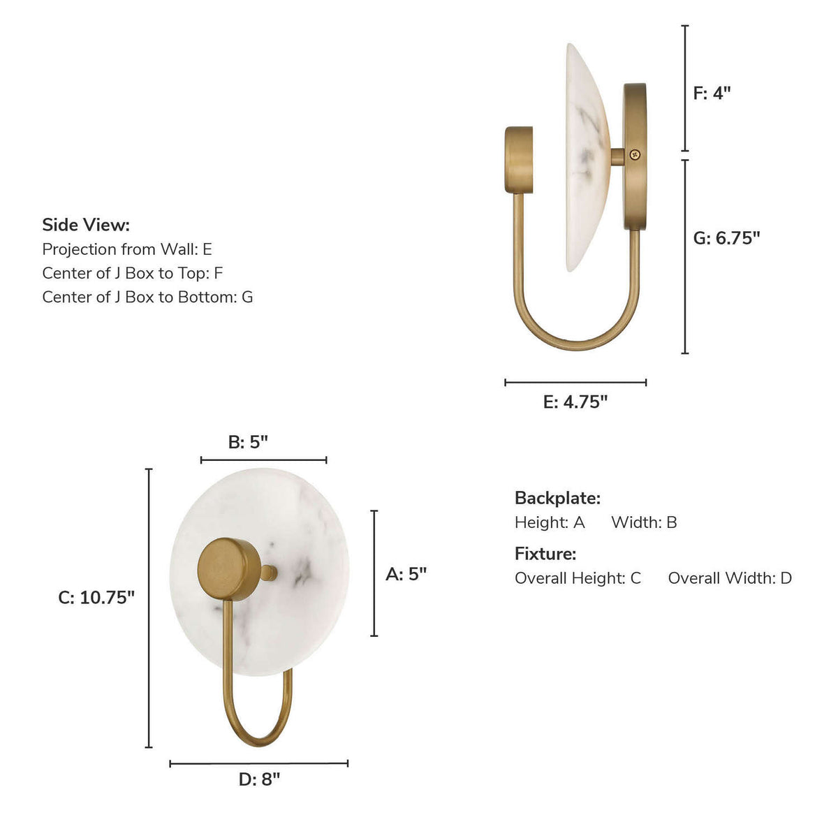 Hunter - 13265 - LED Wall Sconce - Amara Crest - Luxe Gold