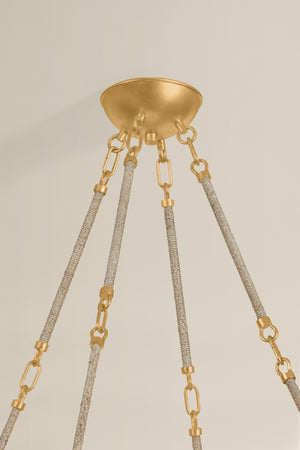 Hudson Valley - 1076-VGL - Six Light Chandelier - Ardonia - Vintage Gold Leaf