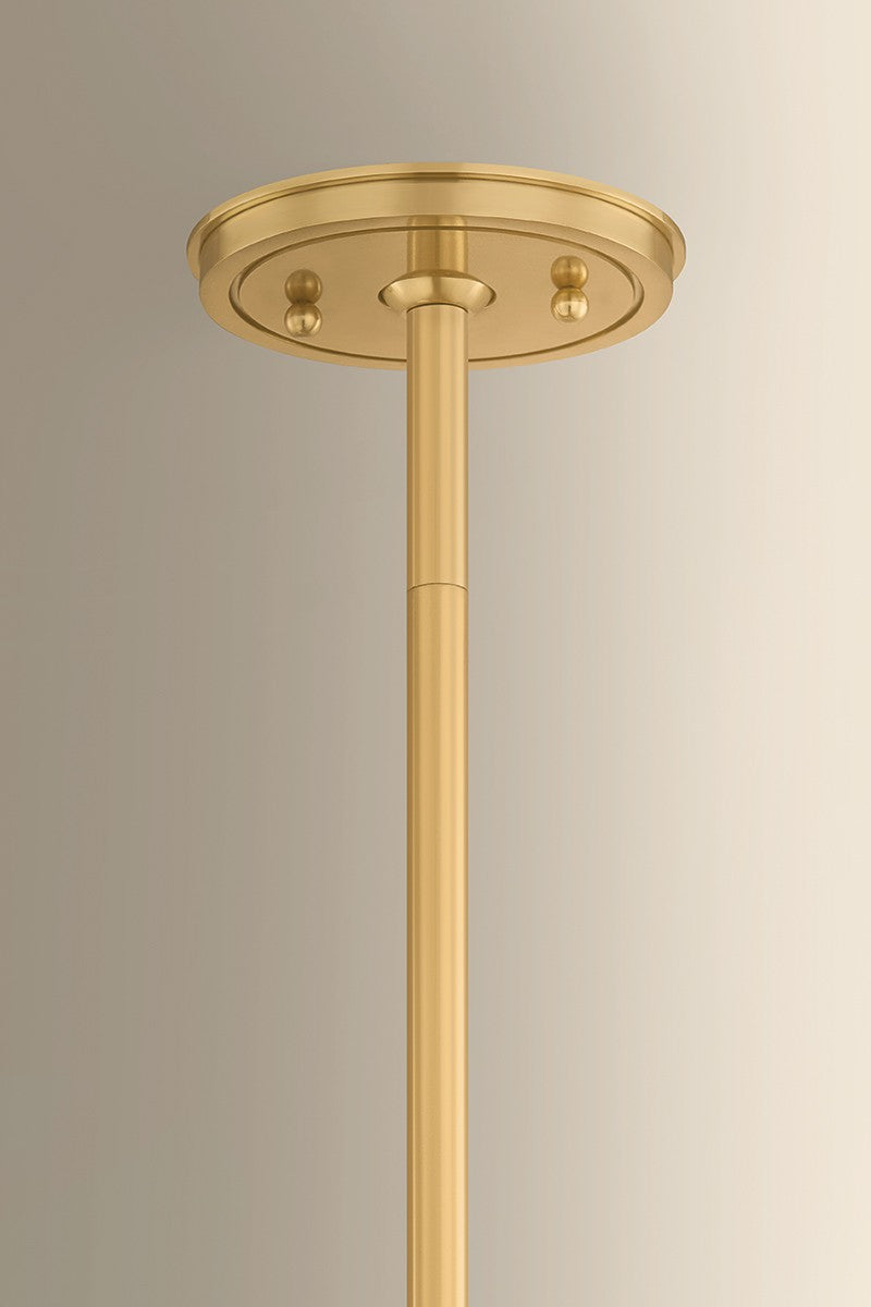 Hudson Valley - 1143-AGB - Three Light Pendant - Sunside - Aged Brass