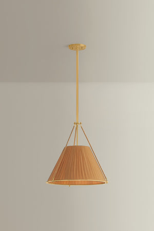 Hudson Valley - 1143-AGB - Three Light Pendant - Sunside - Aged Brass