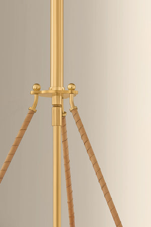 Hudson Valley - 1144-AGB - Four Light Pendant - Sunside - Aged Brass