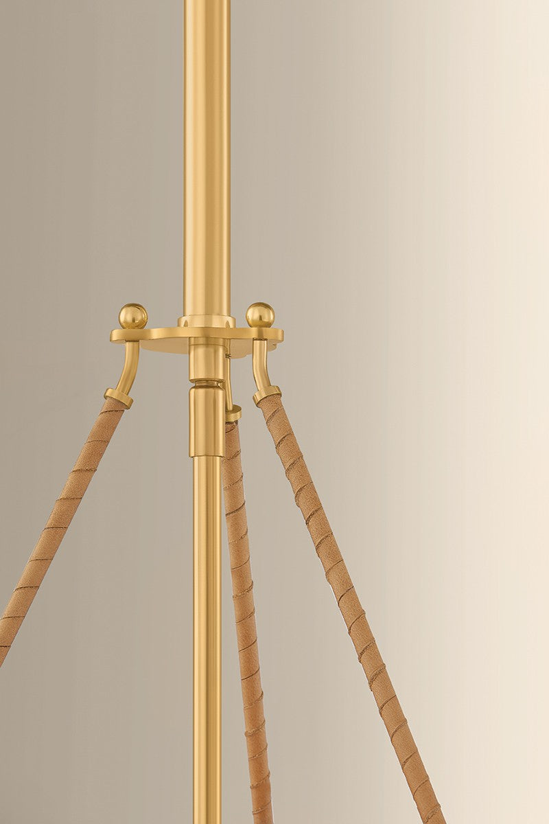 Hudson Valley - 1144-AGB - Four Light Pendant - Sunside - Aged Brass