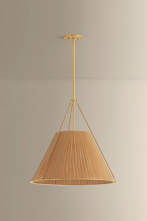 Hudson Valley - 1144-AGB - Four Light Pendant - Sunside - Aged Brass