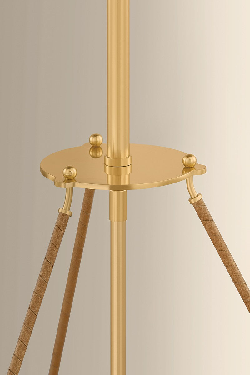 Hudson Valley - 1145-AGB - Five Light Chandelier - Sunside - Aged Brass