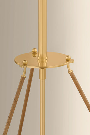 Hudson Valley - 1145-AGB - Five Light Chandelier - Sunside - Aged Brass