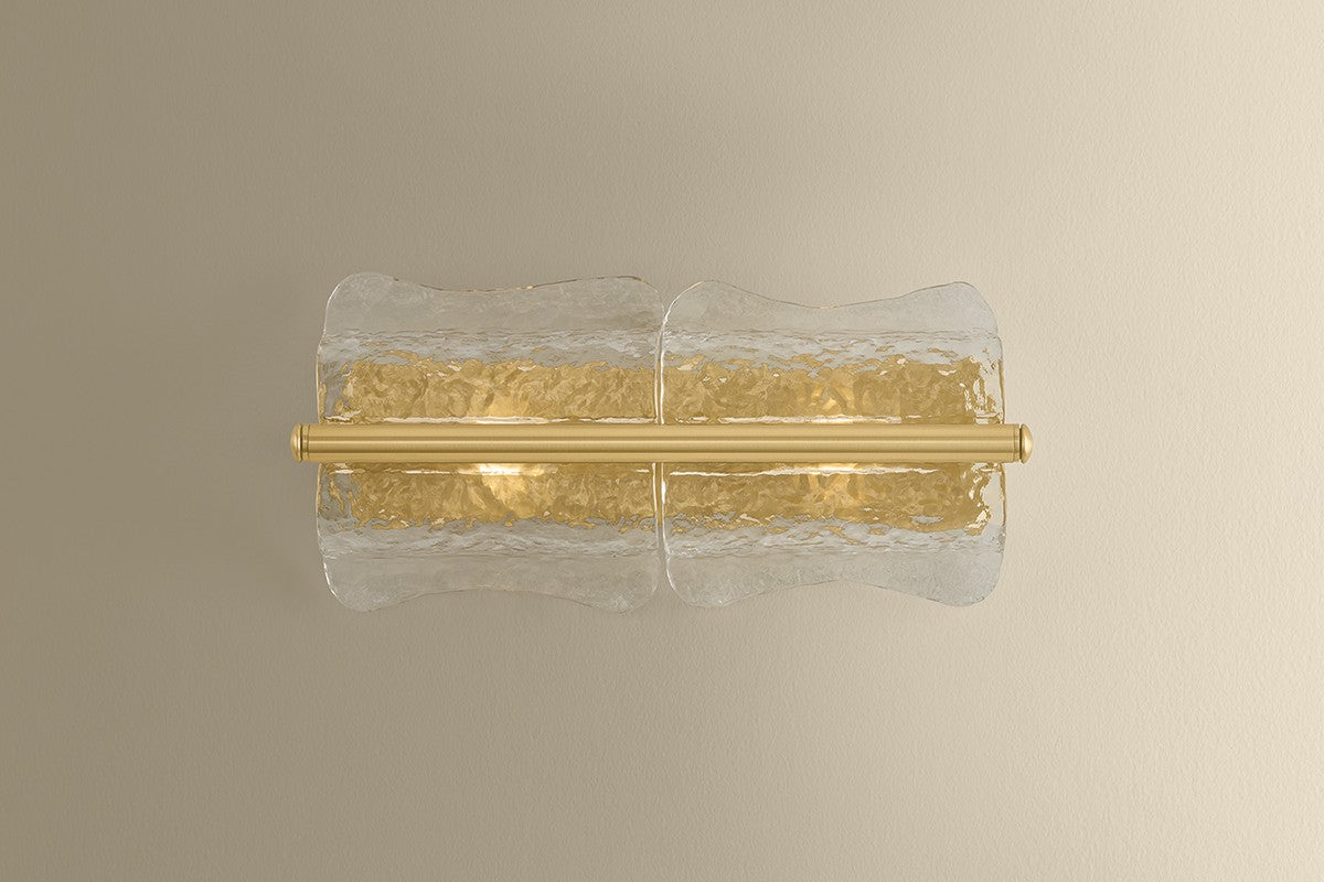 Hudson Valley - 1372-AGB - Two Light Wall Sconce - Fosterdale - Aged Brass