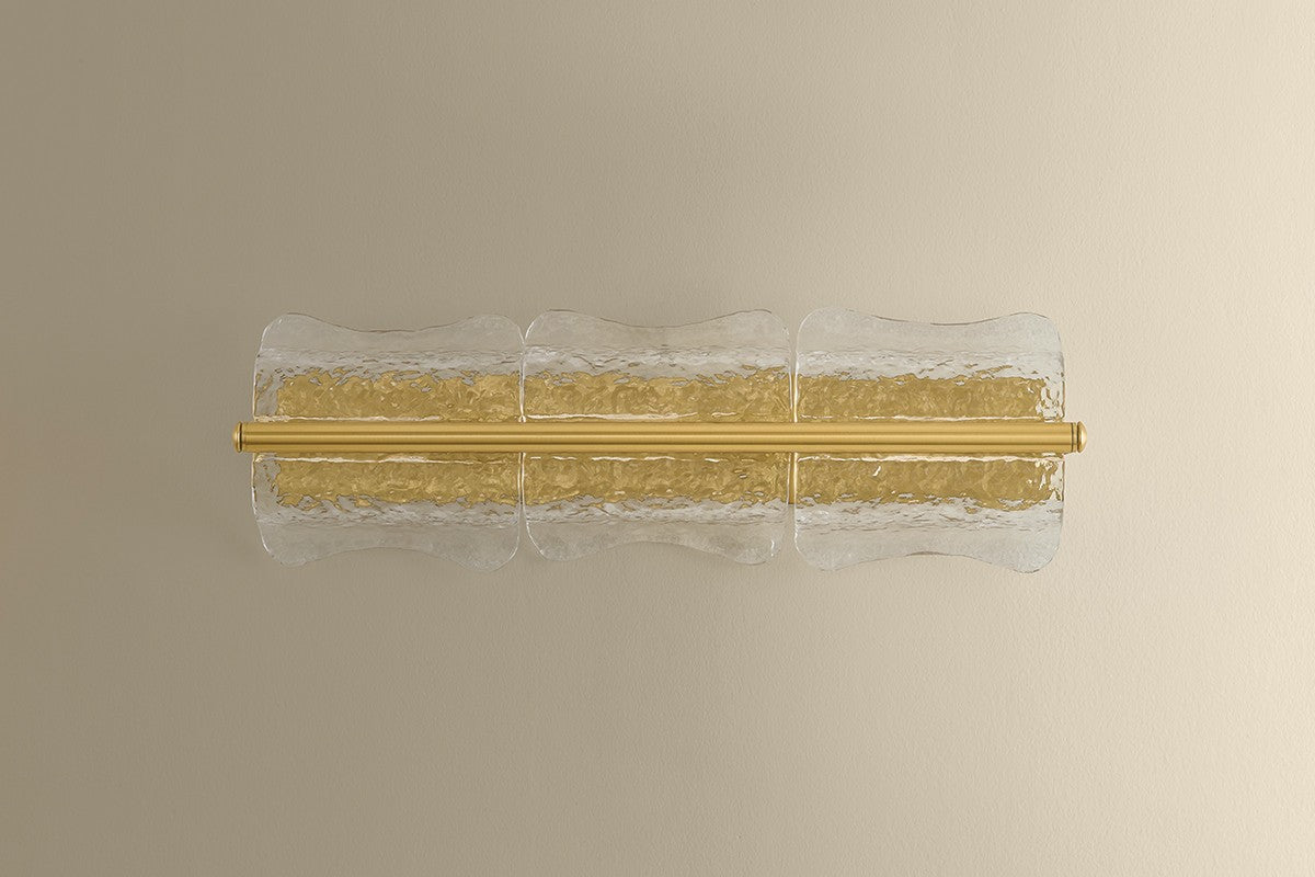 Hudson Valley - 1373-AGB - Three Light Wall Sconce - Fosterdale - Aged Brass