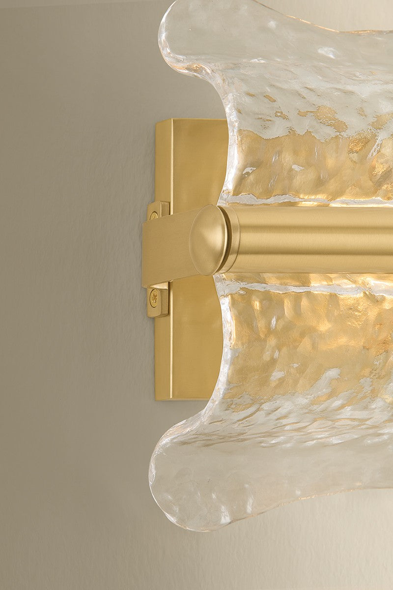 Hudson Valley - 1373-AGB - Three Light Wall Sconce - Fosterdale - Aged Brass
