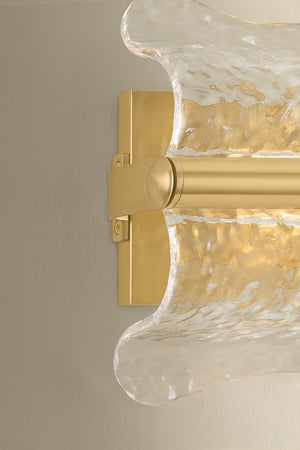 Hudson Valley - 1373-AGB - Three Light Wall Sconce - Fosterdale - Aged Brass