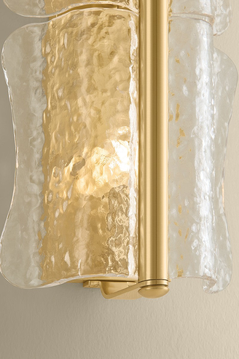 Hudson Valley - 1373-AGB - Three Light Wall Sconce - Fosterdale - Aged Brass