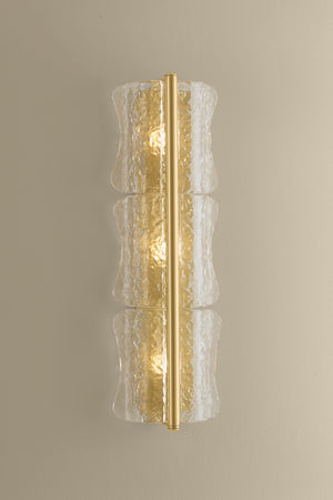 Hudson Valley - 1373-AGB - Three Light Wall Sconce - Fosterdale - Aged Brass