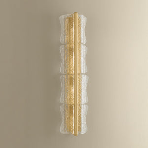 Hudson Valley - 1374-AGB - Four Light Wall Sconce - Fosterdale - Aged Brass