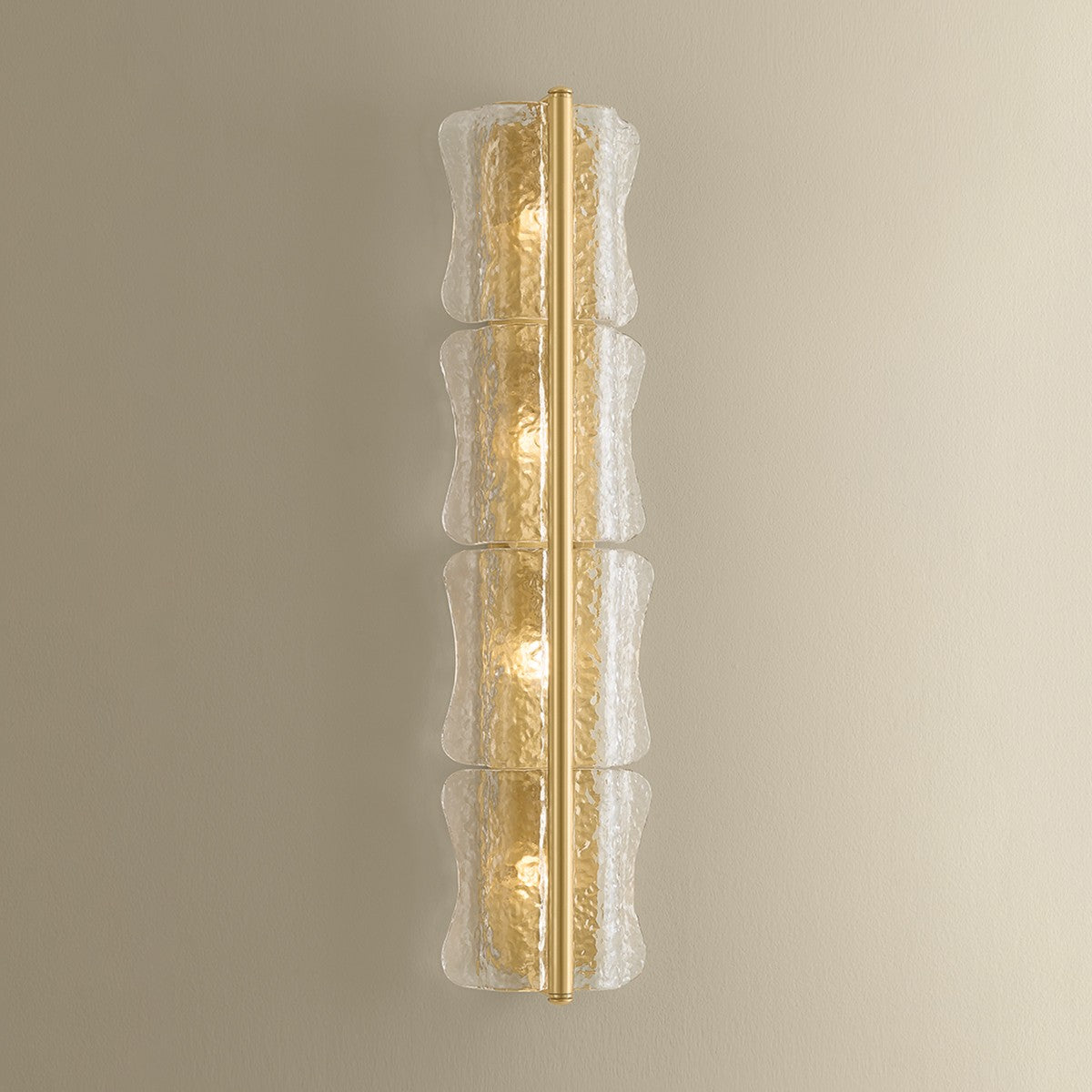 Hudson Valley - 1374-AGB - Four Light Wall Sconce - Fosterdale - Aged Brass