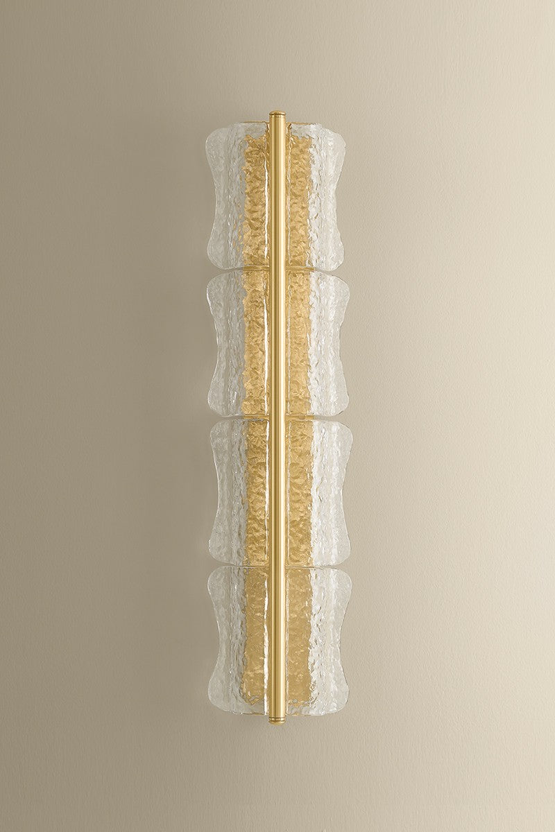 Hudson Valley - 1374-AGB - Four Light Wall Sconce - Fosterdale - Aged Brass