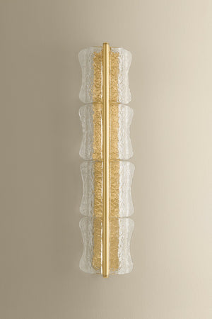 Hudson Valley - 1374-AGB - Four Light Wall Sconce - Fosterdale - Aged Brass