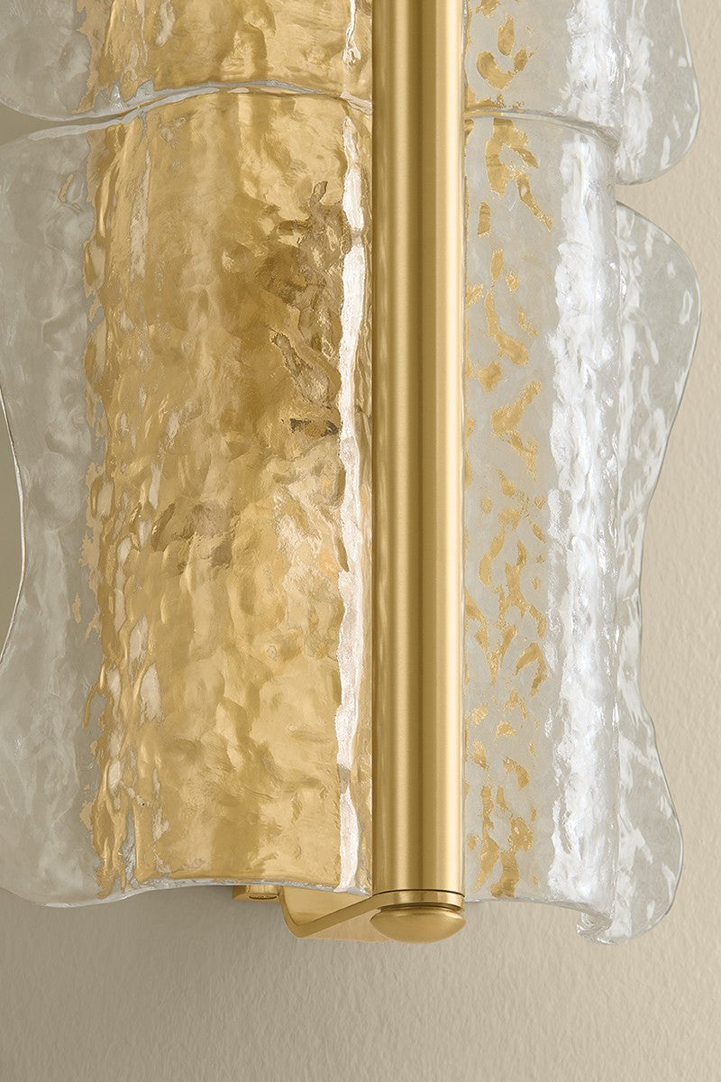 Hudson Valley - 1374-AGB - Four Light Wall Sconce - Fosterdale - Aged Brass