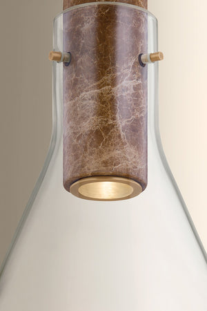 Hudson Valley - 1613-PBR - One Light Pendant - West Hill - Patina Brass