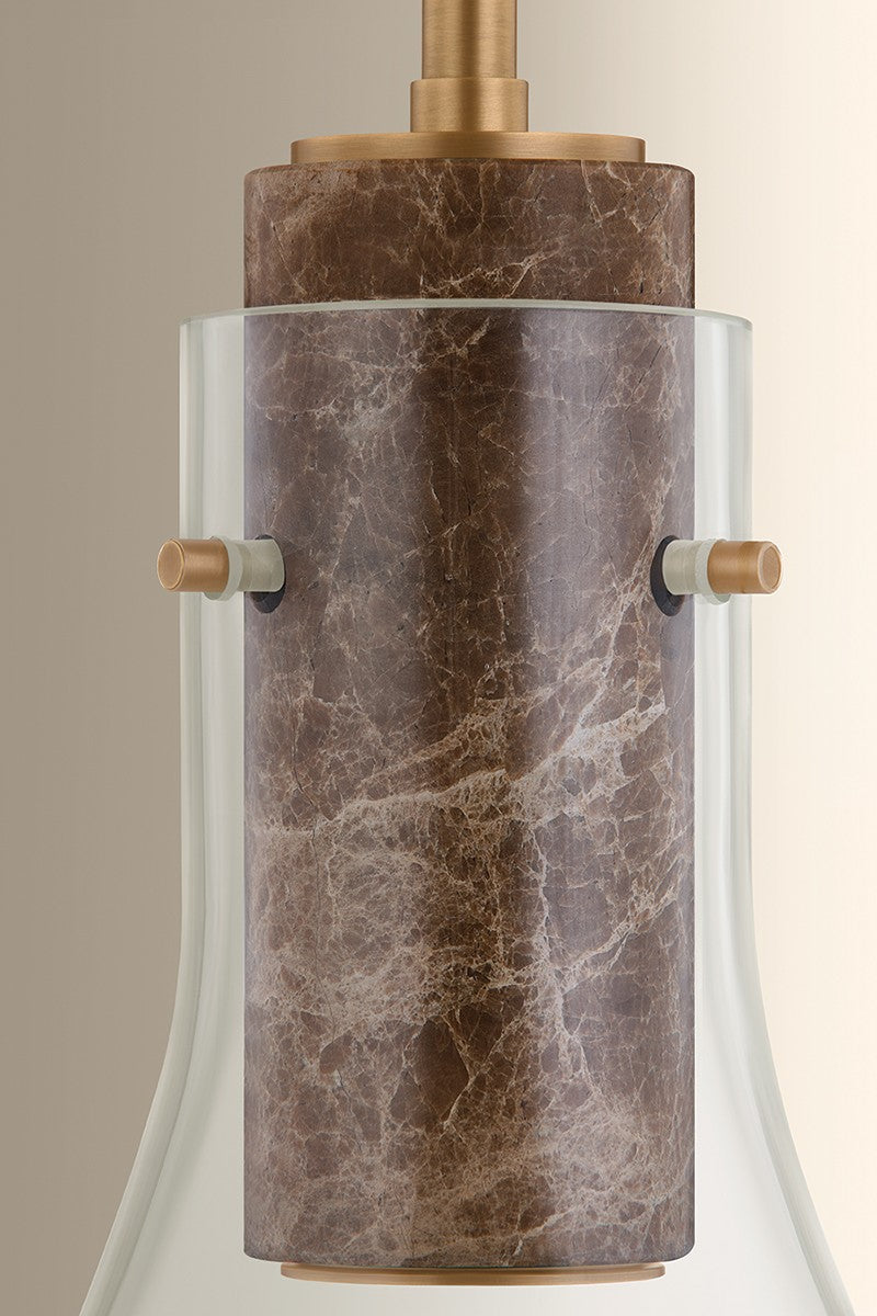Hudson Valley - 1613-PBR - One Light Pendant - West Hill - Patina Brass