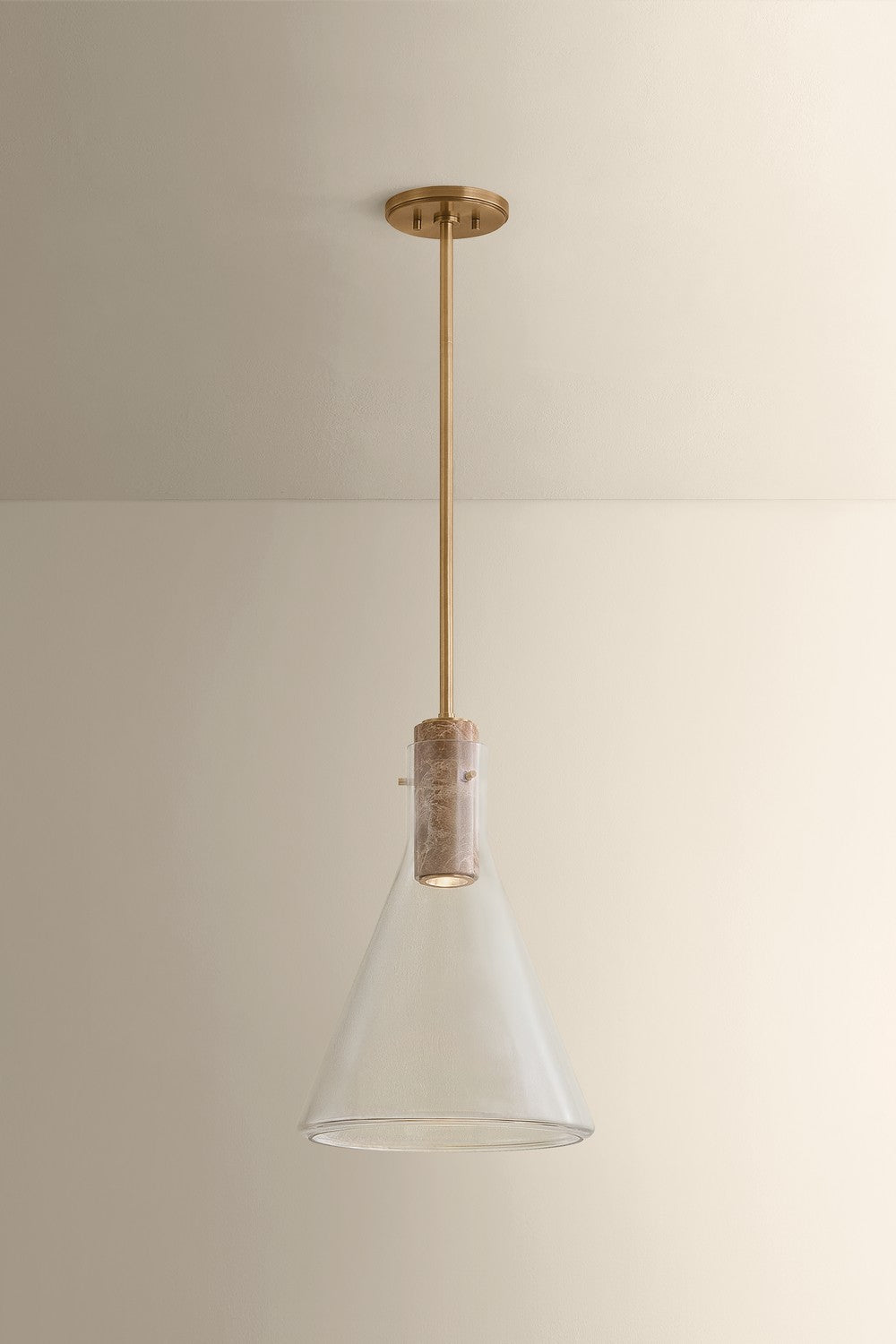 Hudson Valley - 1613-PBR - One Light Pendant - West Hill - Patina Brass