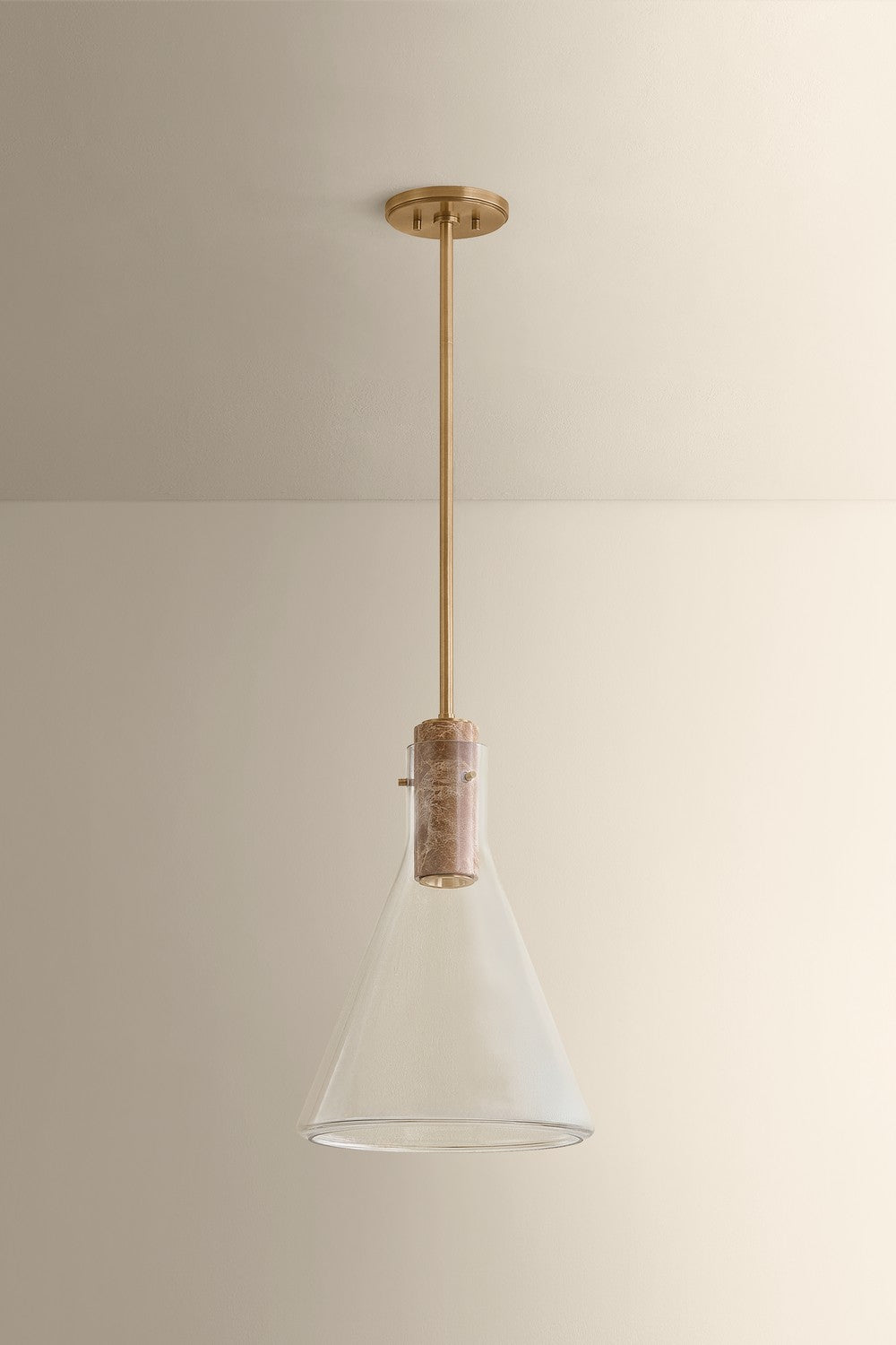 Hudson Valley - 1613-PBR - One Light Pendant - West Hill - Patina Brass