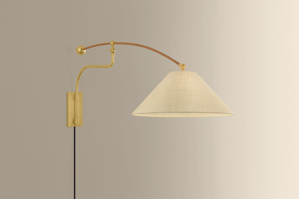 Hudson Valley - 2351-AGB - One Light Wall Sconce - Sylva - Aged Brass