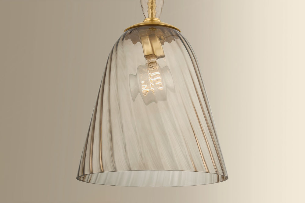 Hudson Valley - 2413-AGB - One Light Pendant - Bleecker - Aged Brass