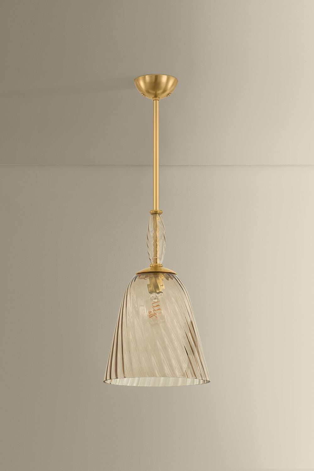 Hudson Valley - 2413-AGB - One Light Pendant - Bleecker - Aged Brass