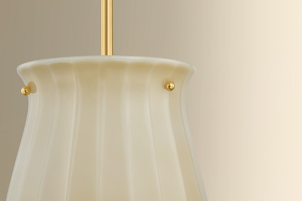 Hudson Valley - 3109-AGB - One Light Pendant - Nevins - Aged Brass