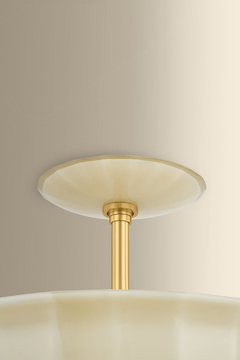 Hudson Valley - 3115-AGB - One Light Semi Flush Mount - Nevins - Aged Brass