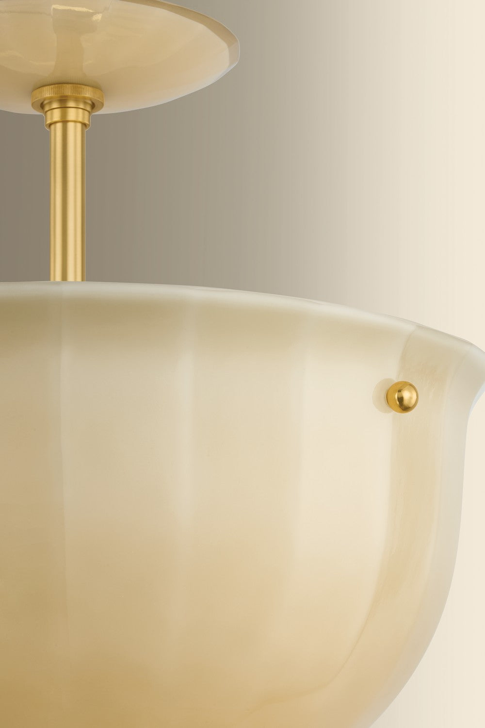 Hudson Valley - 3115-AGB - One Light Semi Flush Mount - Nevins - Aged Brass