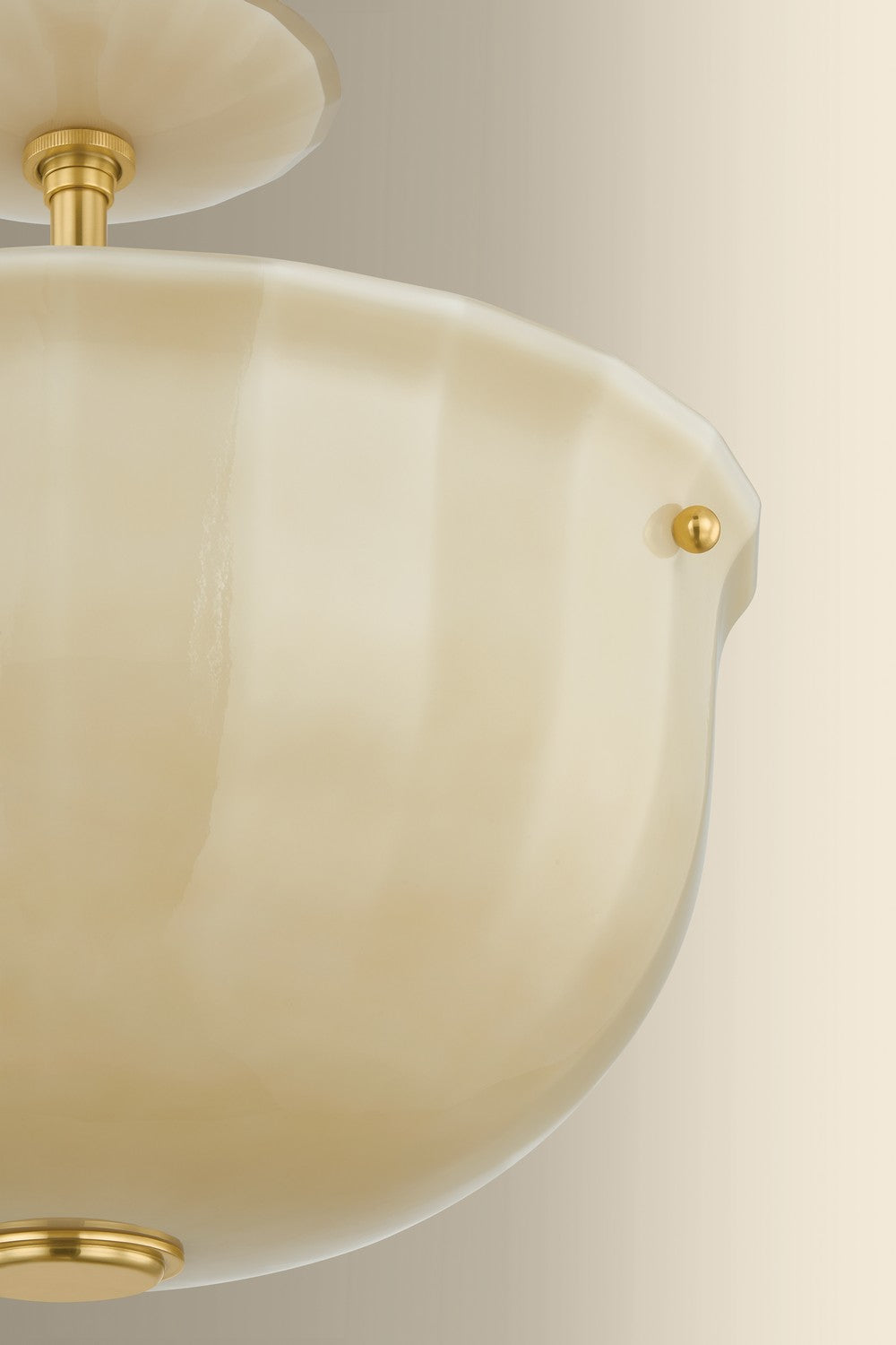 Hudson Valley - 3115-AGB - One Light Semi Flush Mount - Nevins - Aged Brass