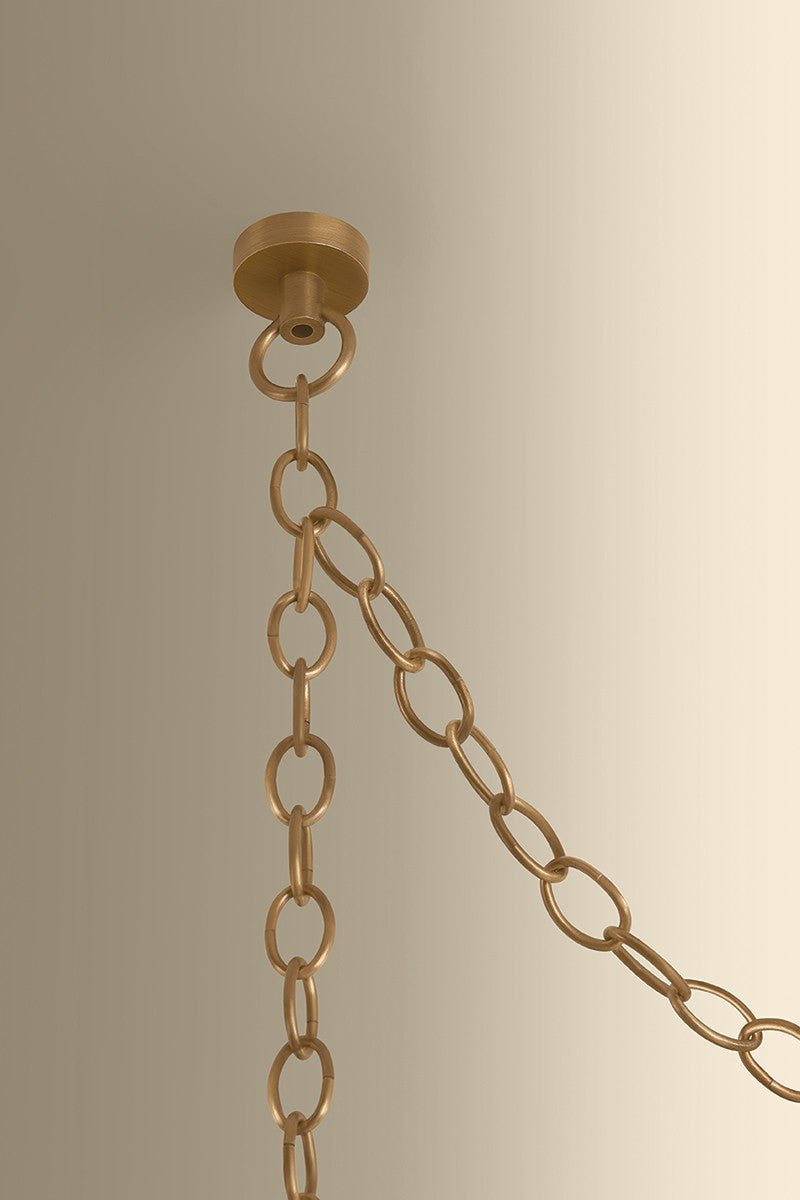 Hudson Valley - 3635-PBR/CIC - Three Light Chandelier - Omi - Patina Brass